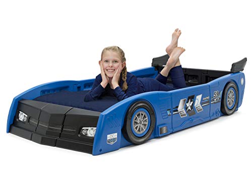 Delta Children Grand Prix Race Car Toddler and Twin Bed, Black