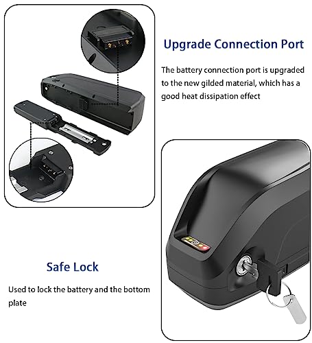 Joyisi 36V 48V 52V Ebike Battery 10Ah/12.5Ah/15Ah/20Ah Ebike Lithium Battery for 250W 500W 750W 1000W 1600W Electric Bicycles Motor and Bike Motor Conversion Kit