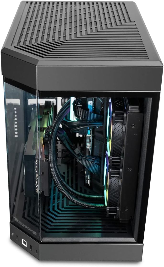 iBUYPOWER Y60 Black Gaming PC Computer Desktop Y60BI9N4703 (Intel Core i9 13900KF, NVIDIA GeForce RTX 4070 12GB, 32GB DDR5 RGB 5200MHz (16x2), 1TB NVMe, WiFi Ready, Windows 11 Home Advanced)