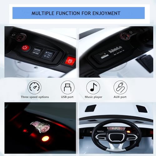 12V Kids Ride on Car W/Parents Remote Control,Powerful 2x390W Motor,Foot Pedal, 3 Speeds, USB,MP3, LED Lights, Safety Belt,Power Display,Slow Start,Four Wheel Suspension,for Kids Ages 3-8 Pink