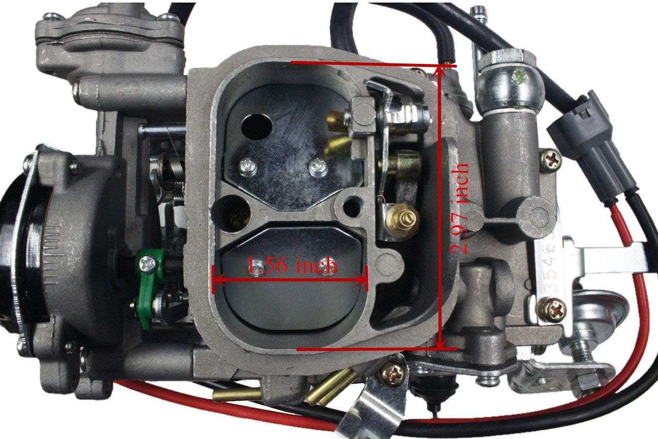 Lelecar 21100-35463 Carburetor for Toyota 22R 21100-35570 TOY-507 1988-1990 Pickup 1981-1988 Hilux 1984 Celica 1984-1988 4Runner with Square Plug