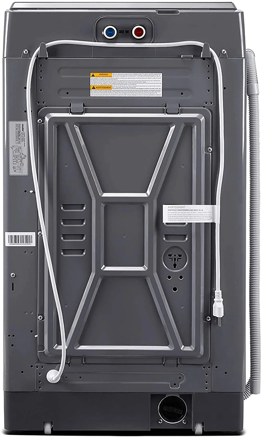 Comfee 1.6 Cu.ft Portable Washing Machine, 11lbs Capacity Fully Automatic Compact Washer with Wheels, 6 Wash Programs Laundry Washer with Drain Pump, Ideal for Apartments, RV, Camping, Magnetic Gray