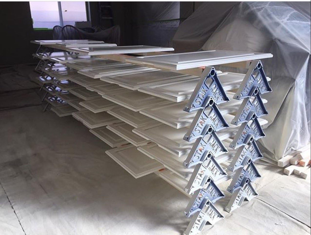 Stak Rack | 4 in 1 Painter's Accessory Tool | Stacking Design | Paint Interior or Exterior Doors, Trim & Kitchen Cabinet Doors| for Contractors & Homeowners (12)