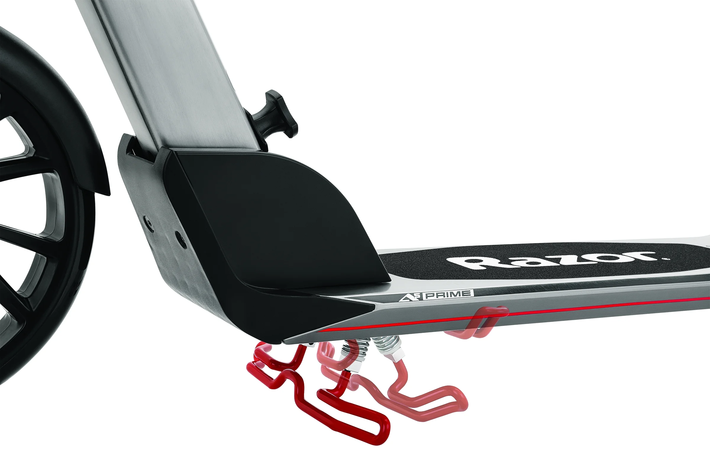 Razor A5 Prime Folding Kick Scooter, 8" Wheels, Anodized Aluminum,  for Kids, Teens, Adults up to 220 lb
