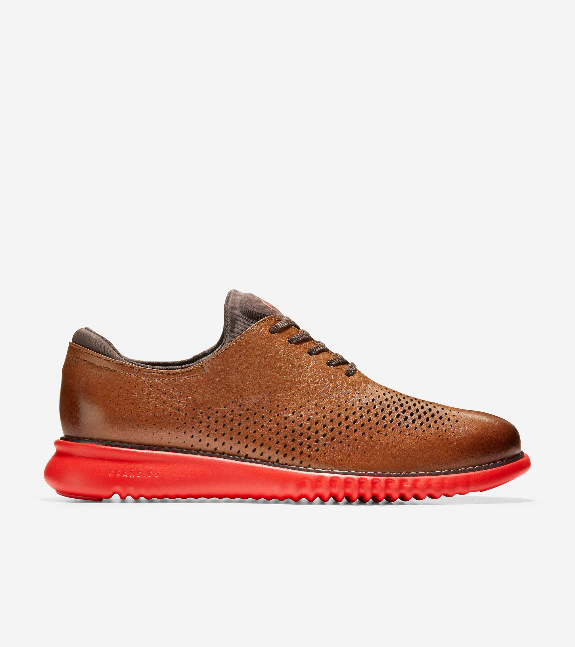 Cole Haan 2.ZERØGRAND Lined Laser Wingtip Oxford - Brown - Oxfords