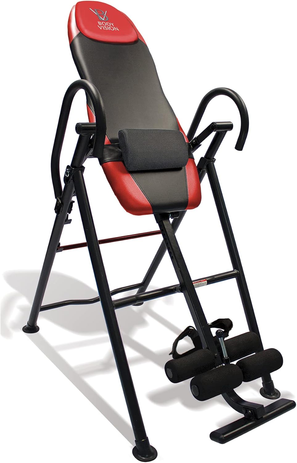 Body Vision IT9550 Deluxe Inversion Table with Adjustable Head Rest & Lumbar Support Pad, - Heavy Dutyup to 250 lbs., Red