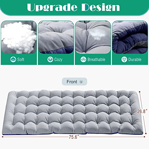 ABORON 2PK Foldable Camping Cots for Adults, Double Layer 1200D 500lb Loading Cot for Sleeping, Heavy Duty Guest Bed with Mattress Carrying Bag Home Camping Office Vacation Hospital