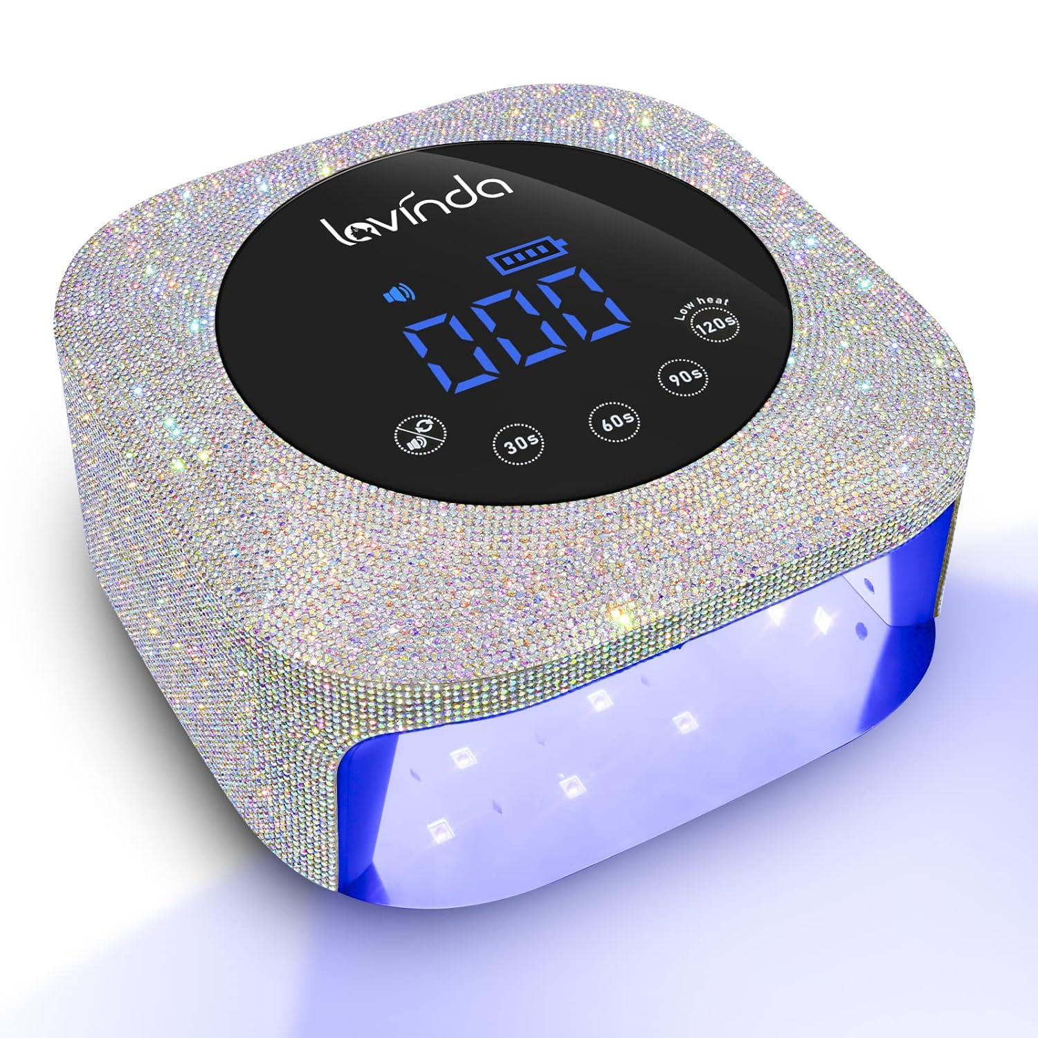 Lavinda Diamond UV LED Nail Lamp & Professional Rechargeable Nail Drill Machine, Manicure Pedicure Tool, Crystal Diamond