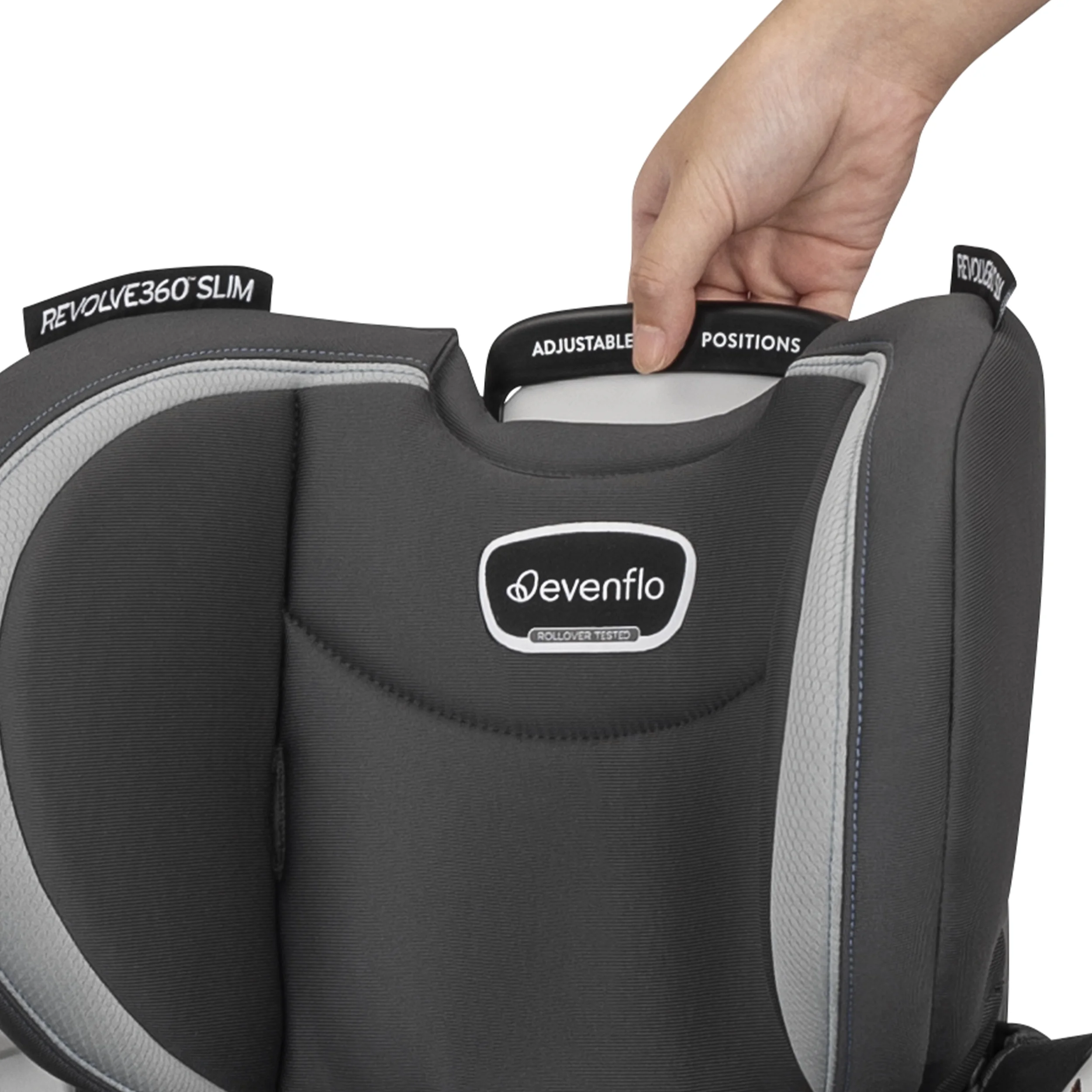 Revolve360 Slim 2-in-1 Rotational Car Seat with Quick Clean Cover (Stow Blue)