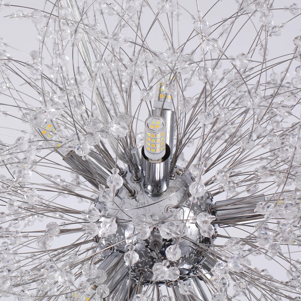 Solmere 9-Light Sphere Dimmable Linear Contemporary Chandelier (20)