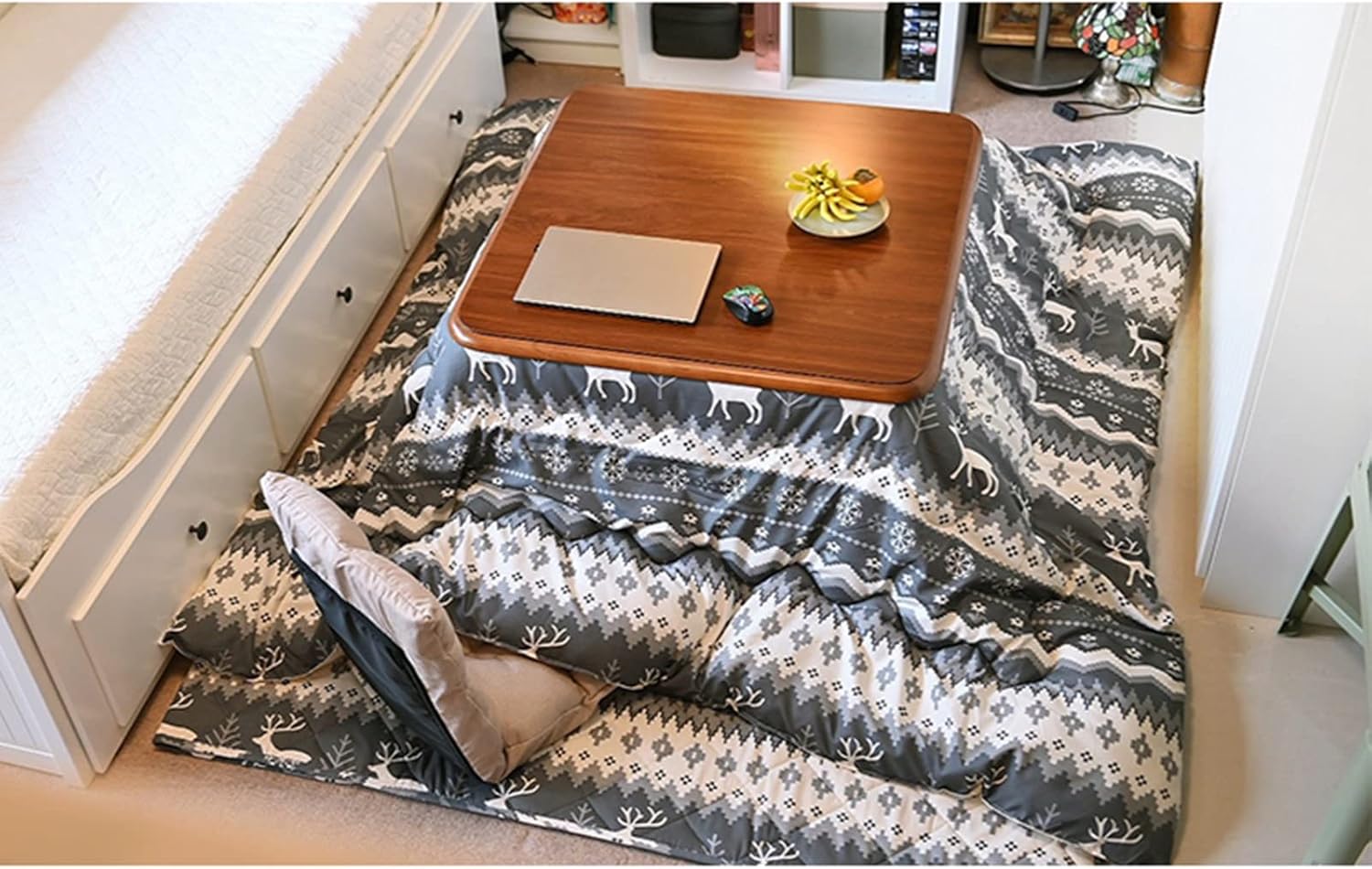 Coffee Table Household Square Heating Table Japanese Folding Tatami Coffee Table Floor Tea Table Multifunctional Low Table for Sitting On The Floor Furniture
