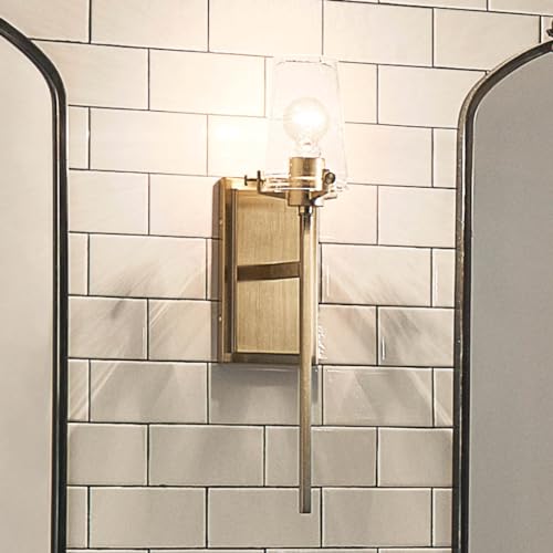 Kichler, Alton 22.25 inch 1 Light Wall Sconce with Clear Seeded Glass in Champagne Bronze, 45295CPZ