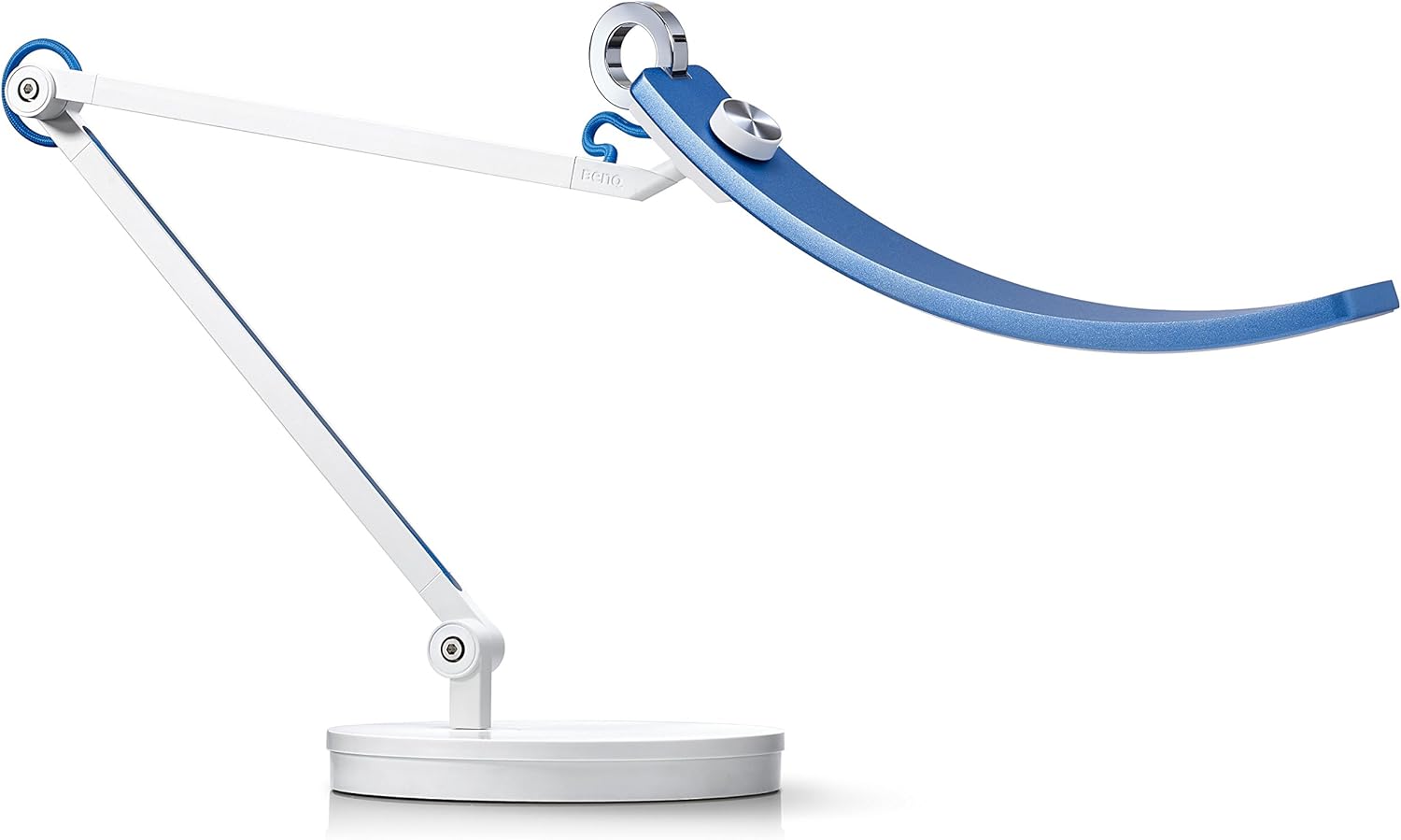 BenQ eReading LED Desk Lamp/Task Lamp/Swing Arm Lamp: Eye-Care, Auto-Dimming, CRI 95, 13 Color Temperatures, 35” Wide Illumination for Home Office, Bedroom, Living Room (Silver)