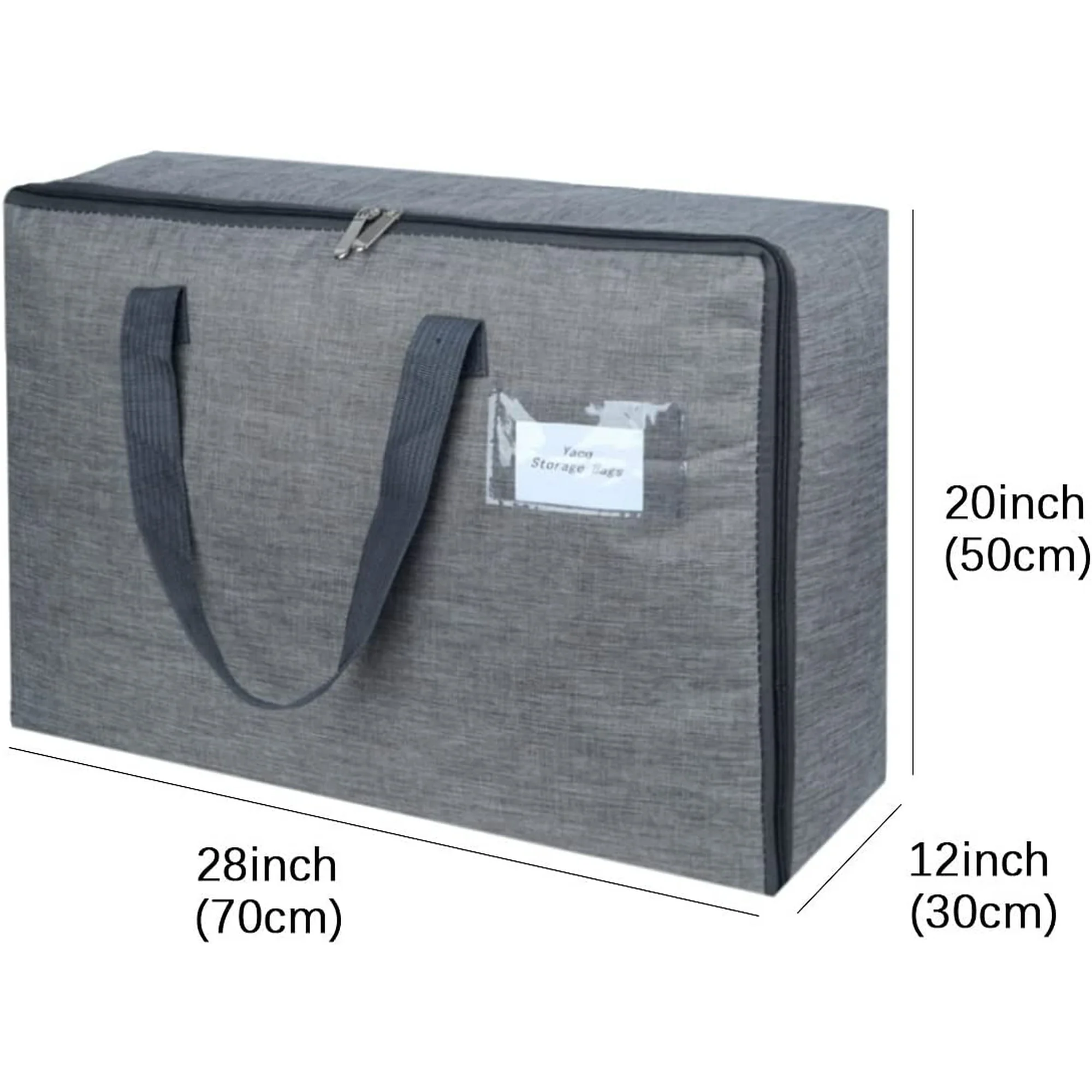 2 Pack Large Moisture-Proof Storage Moving Travel Bag for Comforter Pillow Blanket Quilt Bedding Clothes/Water-Resistant Linen Fabric/Storage Container for Closet Under-Bed