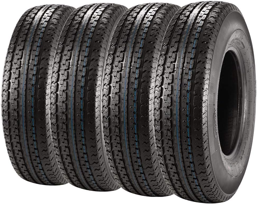 Set of 4 Radial Trailer Tires ST235/80R16 Load Range E 2358016 10PR Speed Rating N 235-80R-16 Trailer Tires