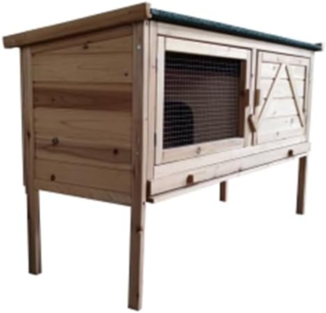 Outdoor Wooden Rabbit Hutch with Open-up roof Guinea Pig Hutch Rabbit Cage Bunny Cage Bunny Hutch with Pull Out Tray