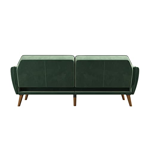 Novogratz Tallulah Memory Foam Futon, Convertible Couch, Camel Faux Leather