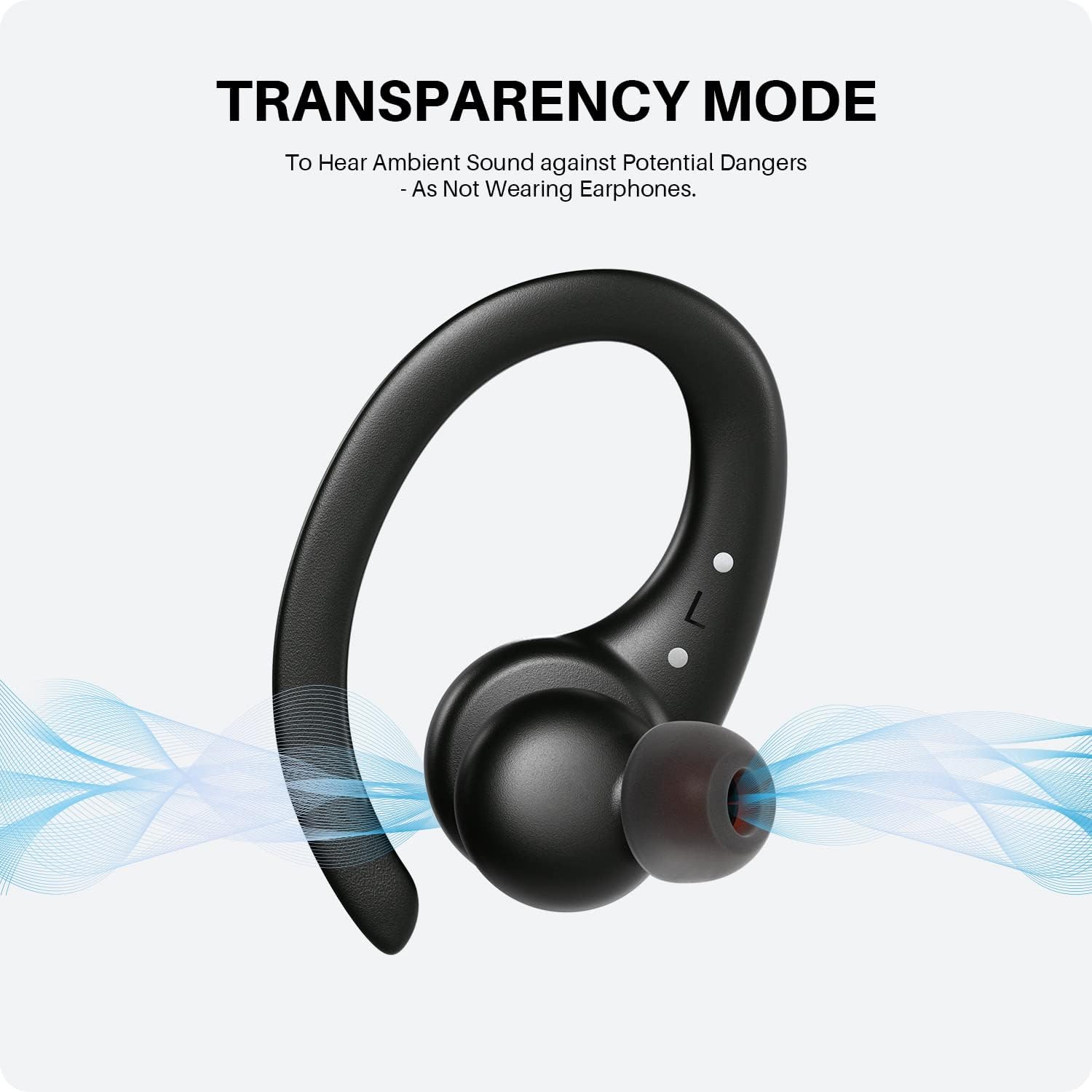 Earbuds, Tribit IPX8 Waterproof by SGS and 65H Playtime with Anti-Bacteria Earbuds for Intense Sports Bluetooth 5.2 Earphones with Transparency Mode to Hear True Sound by apt-X and CVC 8.0,MoveBuds H1