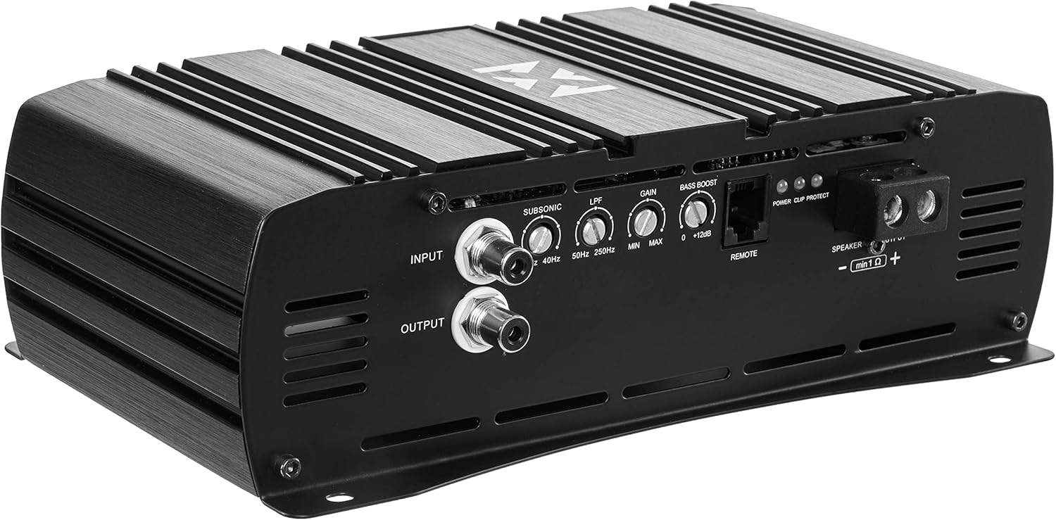 NVX XAD41 1200W RMS 1-OHM Stable Full Bridge Class D High Power Competition Full Range Bridgeable 4-Channel Car Audio MOSFET Amplifier