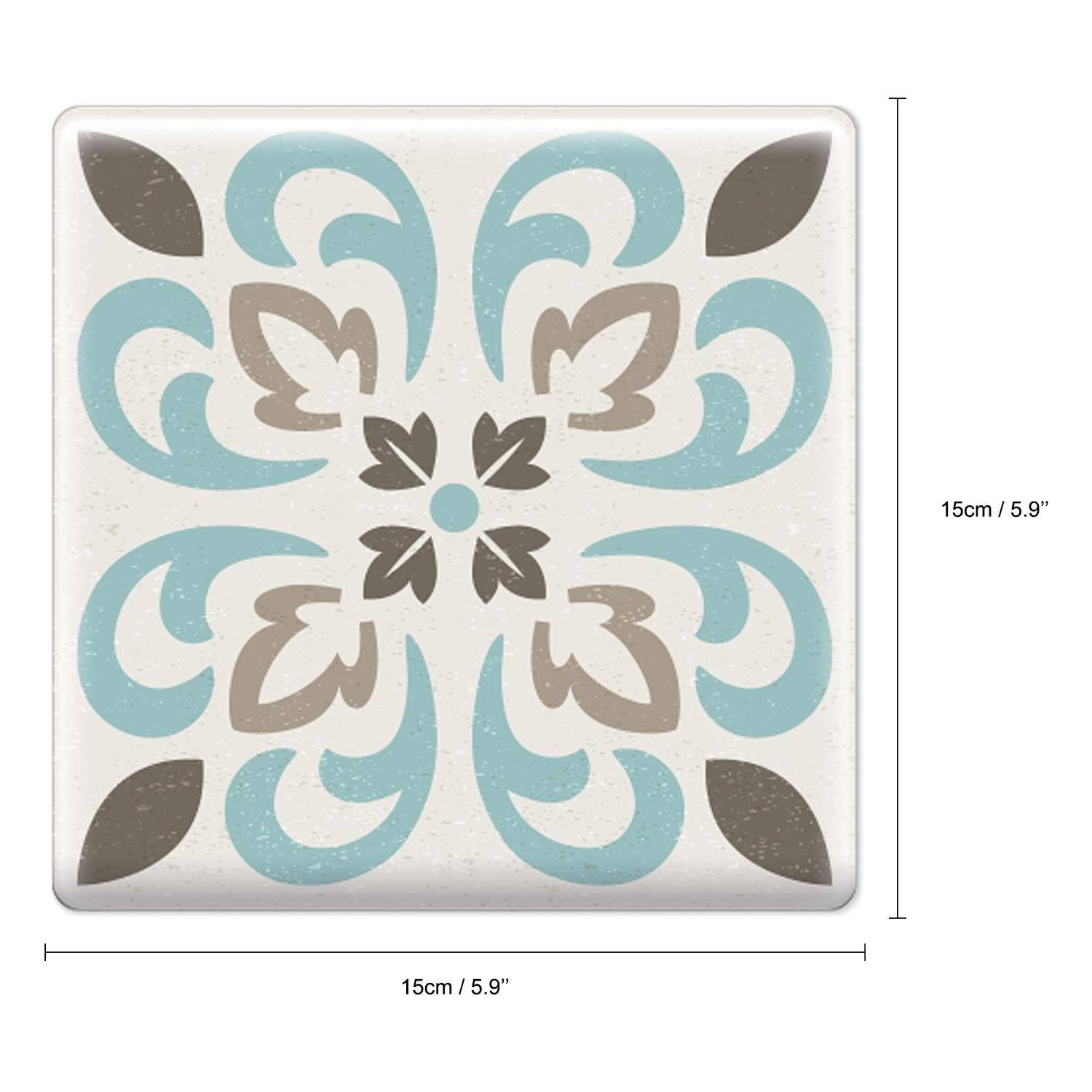 Walplus 3D Sticker Tile Splashbacks Mosaics Peel and Stick Kitchen Backsplash - 32pcs - Limestone Spanish