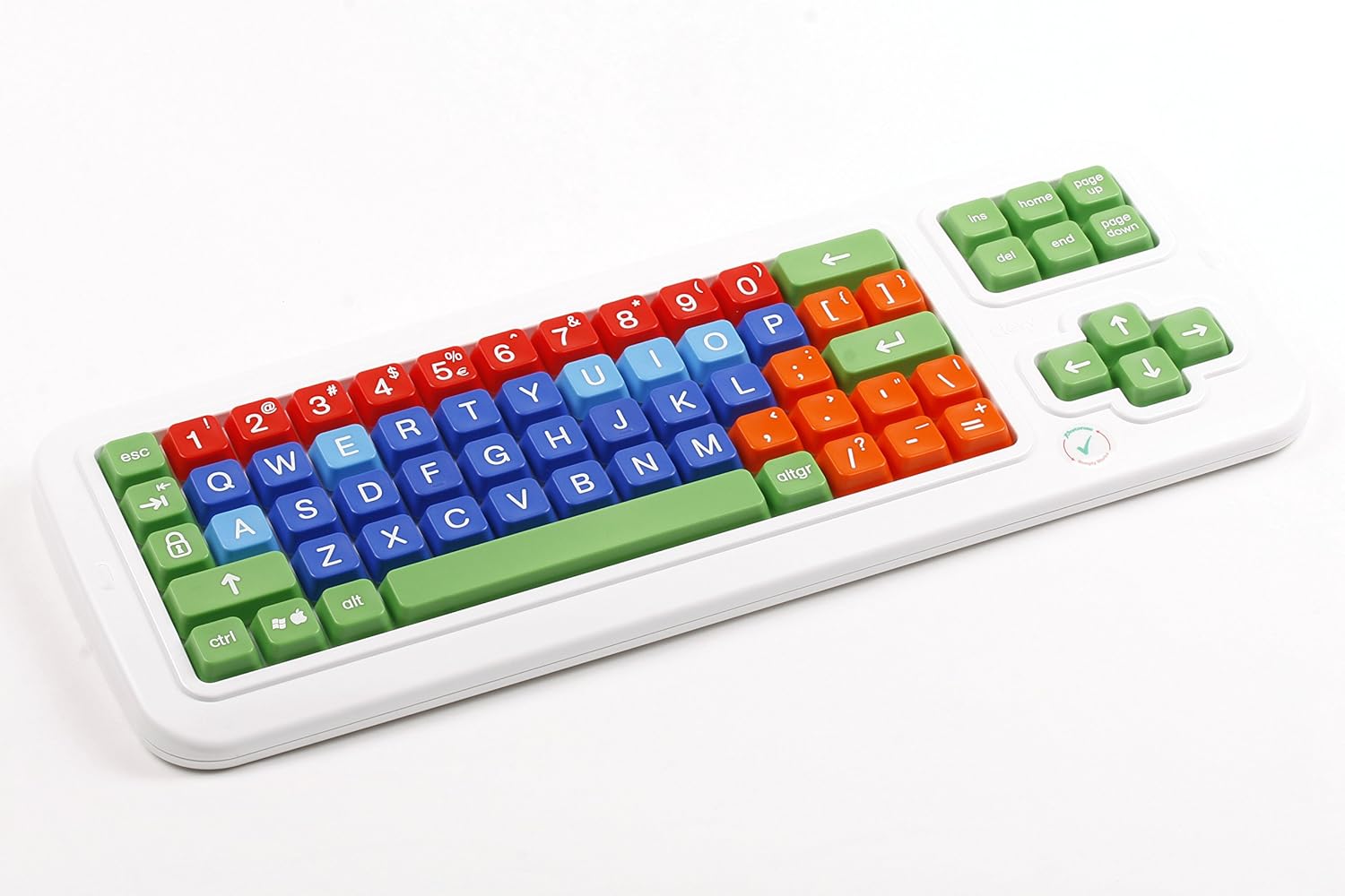 Clevy Colored Keyboard - Uppercase and Colorful Large Keys