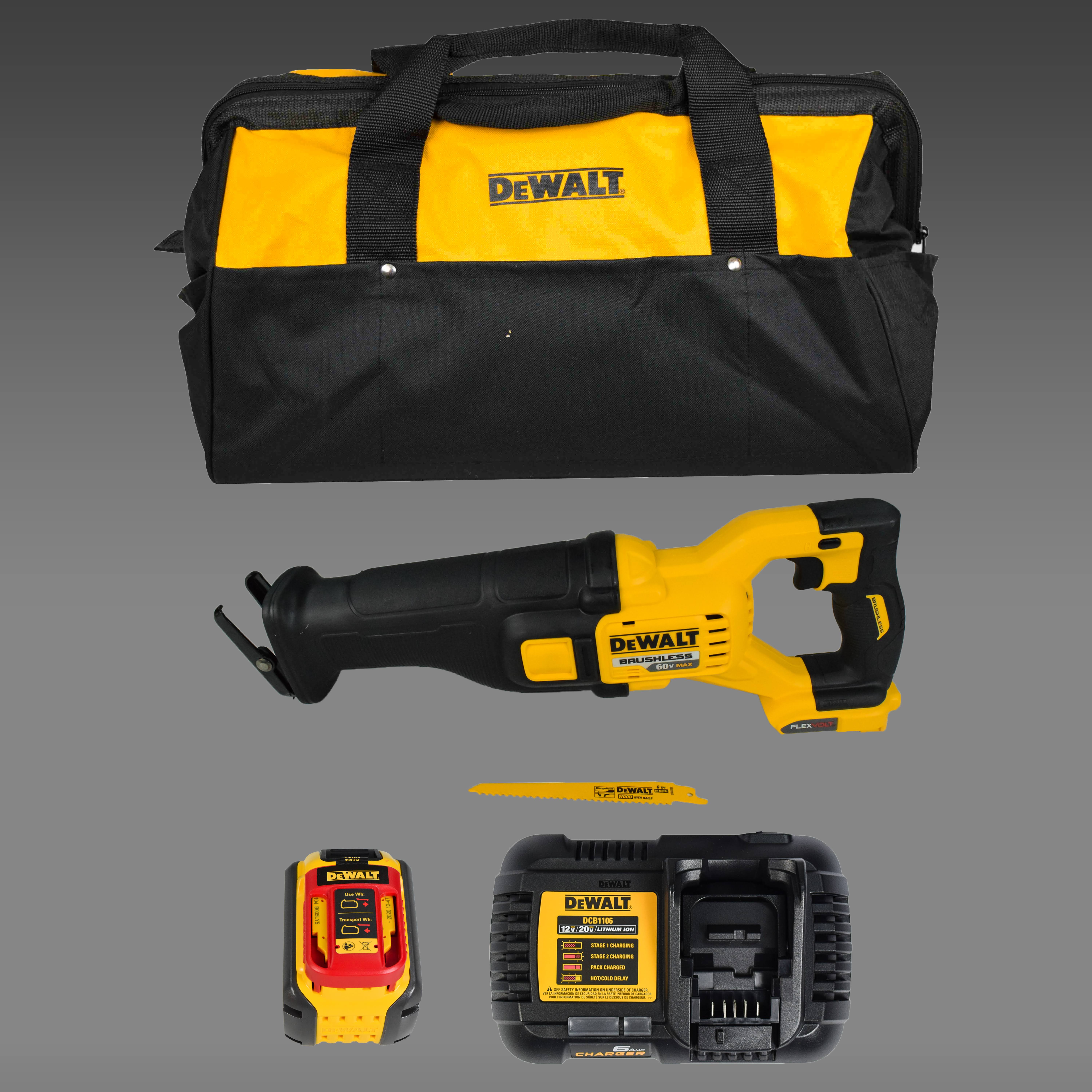 DeWalt DCS389X1 FLEXVOLT 60V Max Brushless Reciprocating Saw Kit