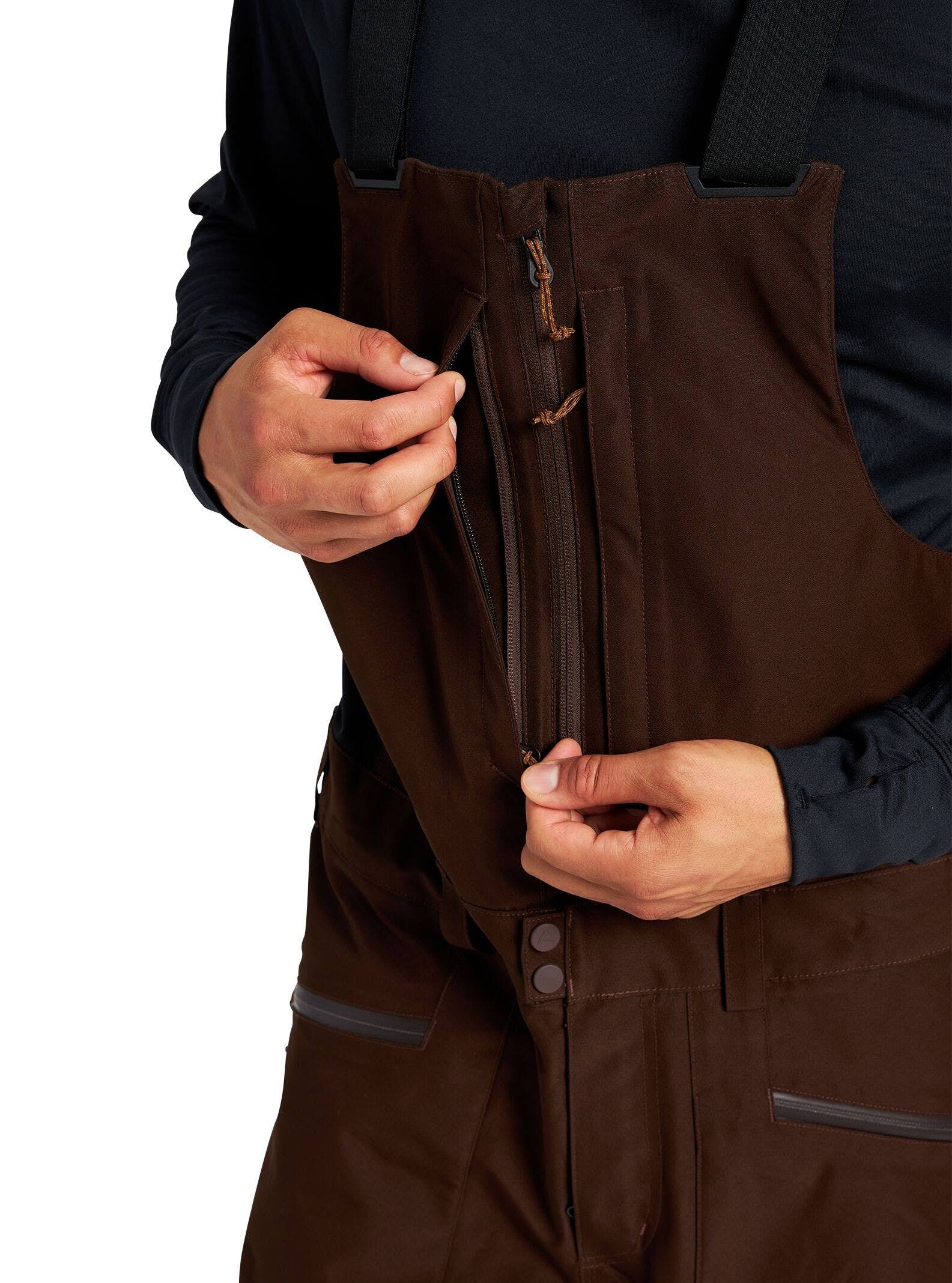 Burton Reserve GORE-TEX Bib Pant - Men&s Seal Brown, L