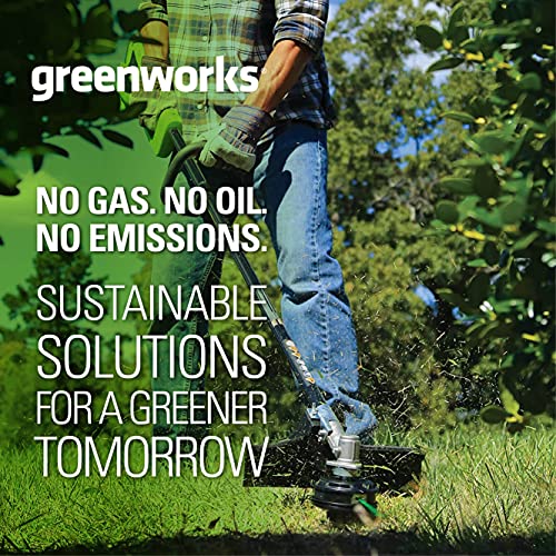 Greenworks 40V 14" Brushless Cordless (Attachment Capable) String Trimmer, 4.0Ah Battery and Charger Included