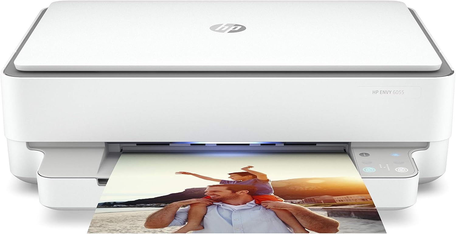 HP Envy 6052 Wireless All-in-One Color Inkjet Printer, Mobile Print, Scan & Copy, Instant Ink Ready, 5SE18A (Renewed)