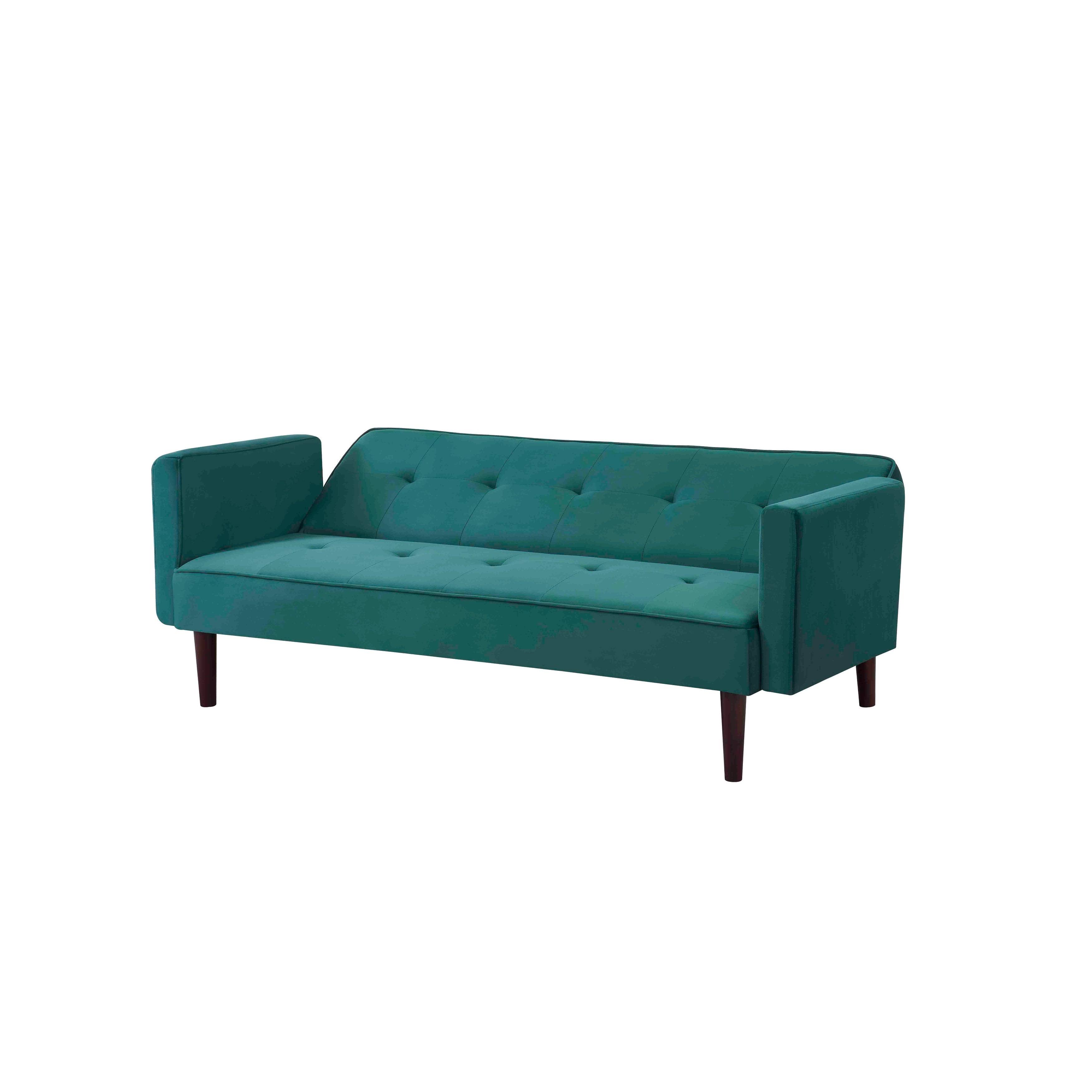 Perez Tufted Velvet Sofa Bed Sleeper - Black