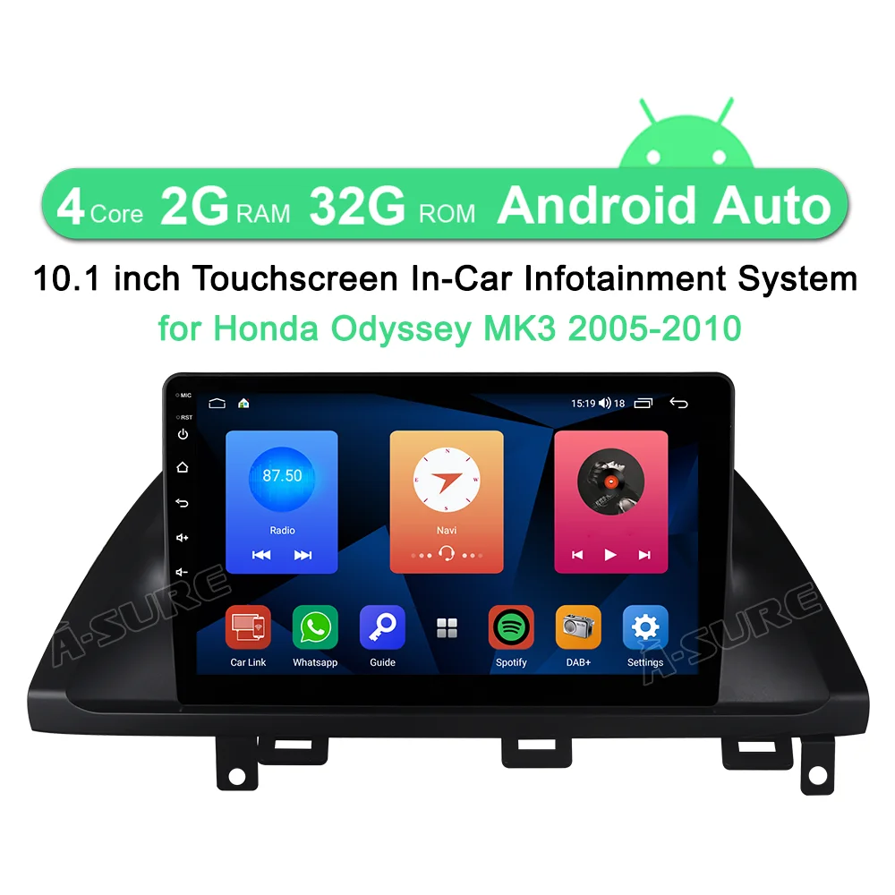 Android Car Stereo Radio 2+32G Navi GPS Wifi CarPlay for Honda Odyssey 2005-2010