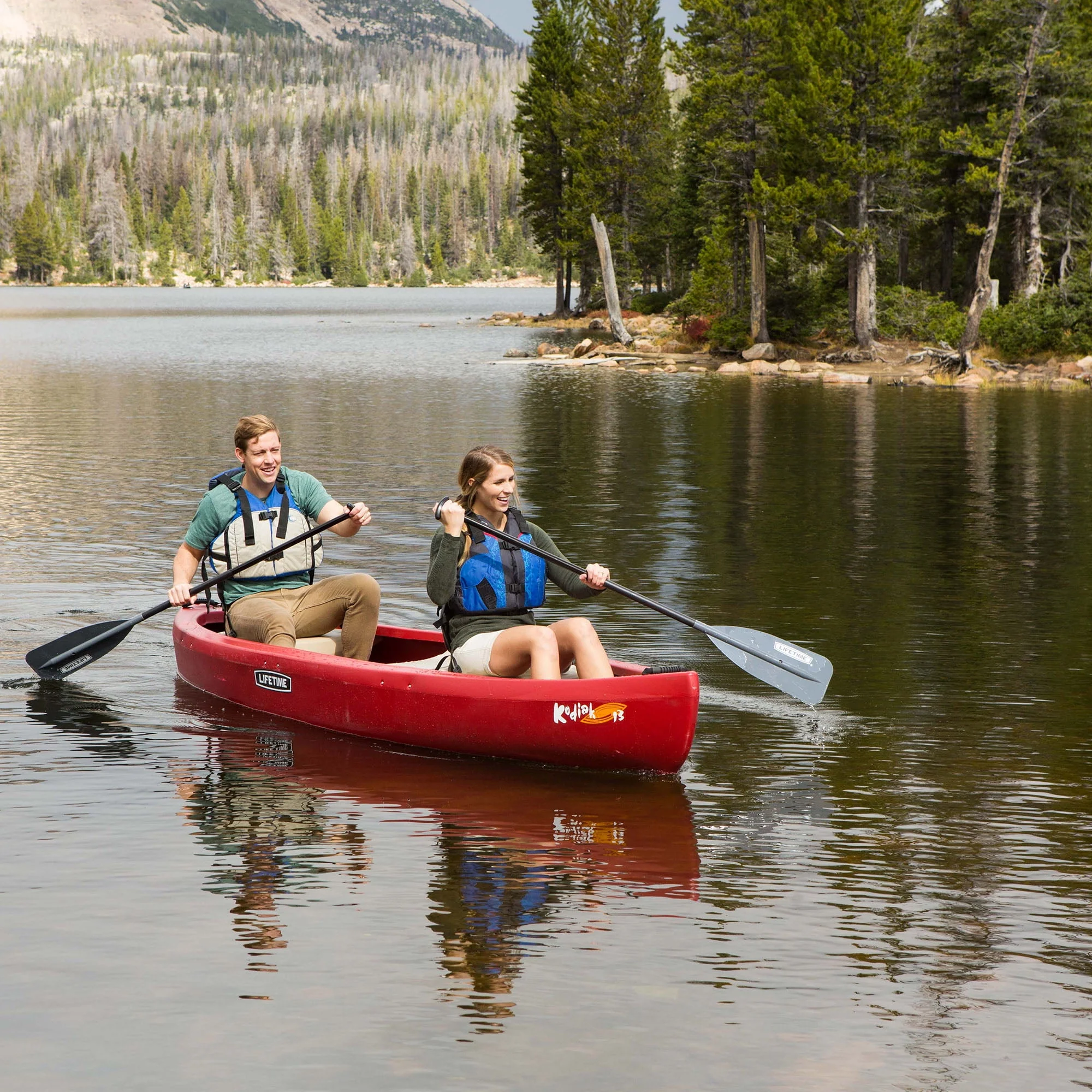 Lifetime Wasatch 130 Canoe - Forest Green - 90561