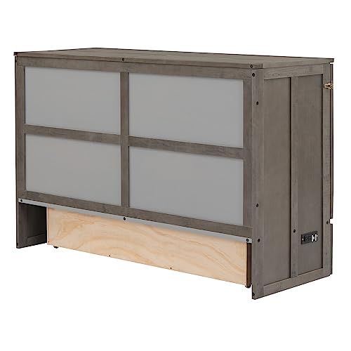 Murphy Bed Chest Queen Size, JULLYFOX Space Saving Platform Bed Queen Size with Storage Drawers Underneath 400 lbs Heavy Duty