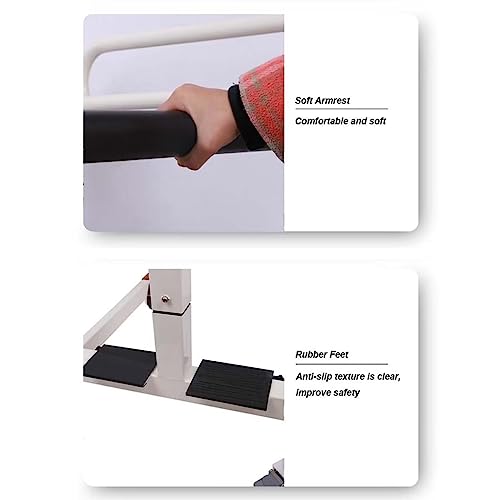 Patient Lift for Home, Width and Height Adjustable Multifunctional Patient Lift Transfer Chair Equipped a Cushion with Backrest, Easy to Assemble and Use, Safe and Stable, Capacity 209 lbs