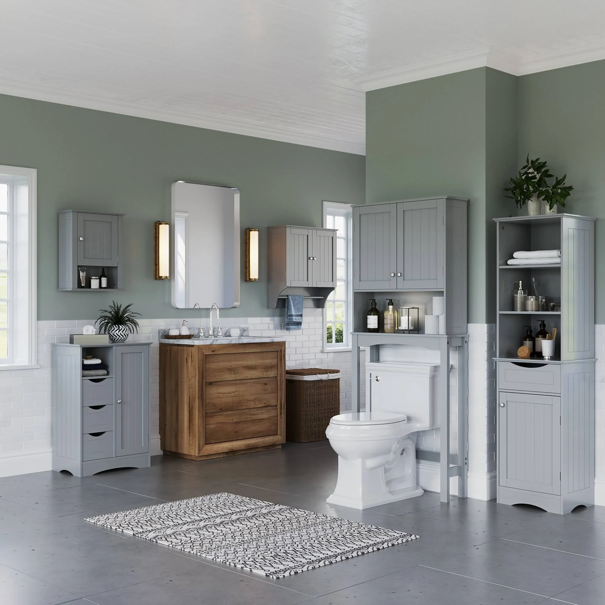 RiverRidge Home Ashland One Door Wall Cabinet, White