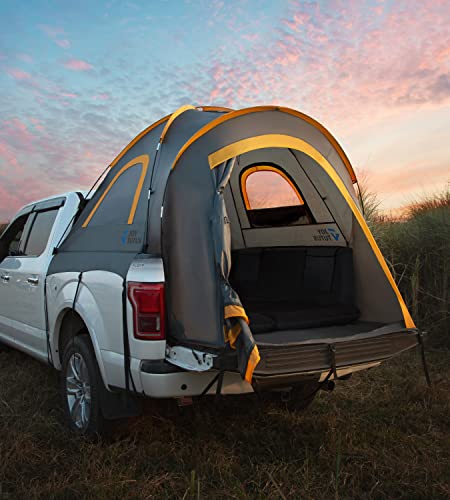 JoyTutus Pickup Truck Tent, Waterproof PU2000mm Double Layer for 2 Person, Portable Truck Bed Tent with Removable Awning, 5.5ft-6ft Camping Preferred - Green