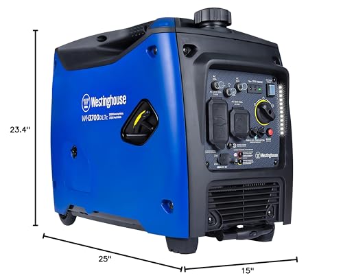 Westinghouse 5000 Peak Watt Super Quiet Dual Fuel Portable Inverter Generator, Remote Electric Start, Gas & Propane Powered, RV Ready 30A Outlet, Parallel Capable, Blue/Black