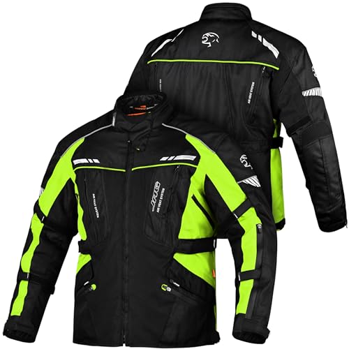 JAG Touring Motorcycle Jacket for Men, Dual Sports Water Resistant Adventure Riding Jacket with Cordura Fabric & CE Armor