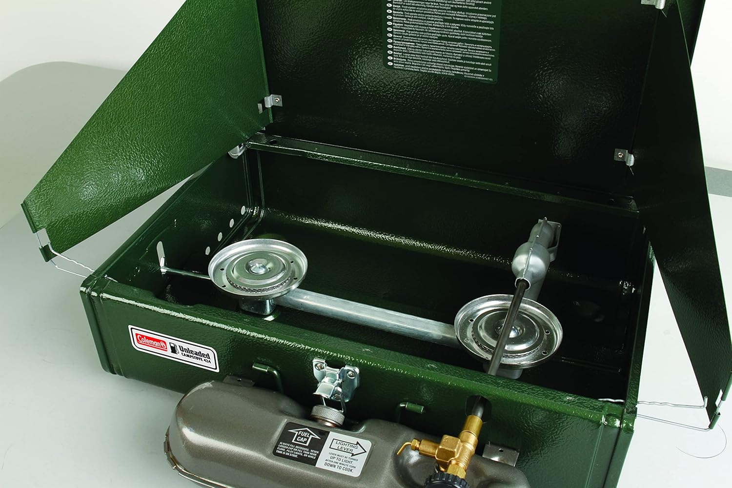 Coleman Unleaded Double Burner Fuel Stove - Green