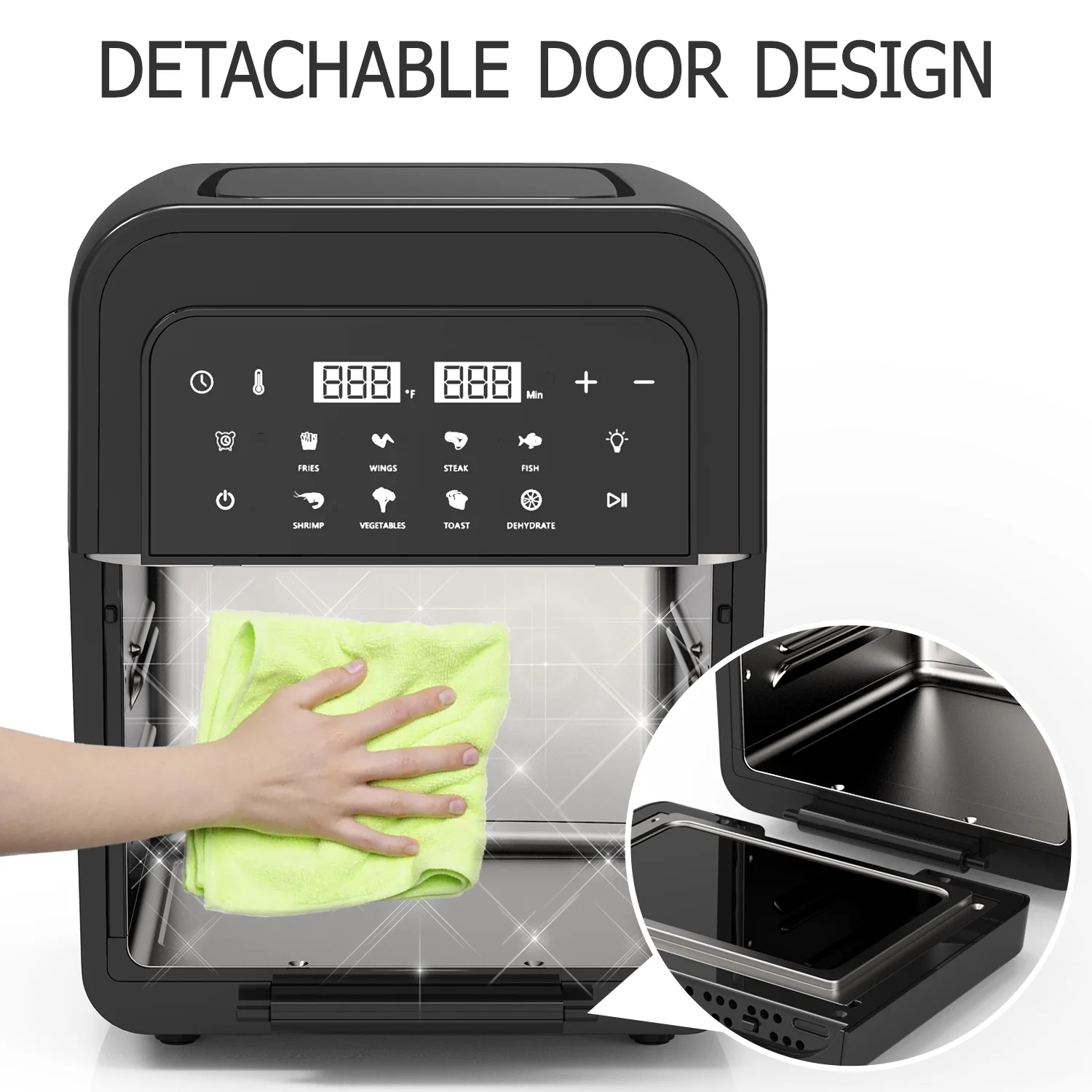 8-in-1 6.5 Quart Air Fryer Oven with Digital Touch-Screen, Air Fryers Toaster Oven Combo, ETL Certified