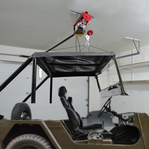 VEVOR Electric Hoist, 2200 lbs Lifting Capacity, 1600W 110V Electric Steel Wire Winch with Wireless Remote Control, 40ft Single Cable Lifting Height & Pure Copper Motor, for Garage Warehouse Factory