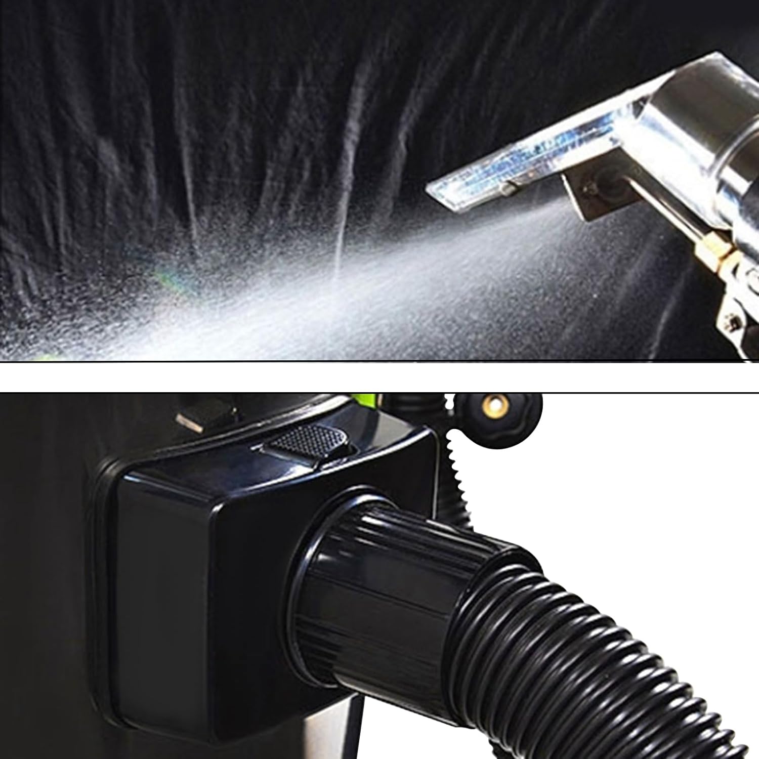3 in 1 Commercial Carpet Extractor Cleaning Machine, Carpet Deep Cleaner 60L Cleaning Machine, 360° swiveling wheels, Use for Sofas Curtains Floor Home Hotel