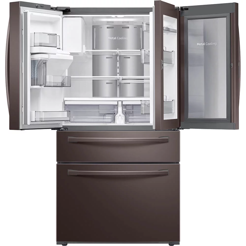 Samsung 28 cu. ft. 4-Door French Door Refrigerator with Food Showcase RF28R7351DT