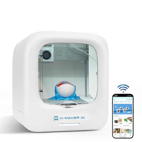 3D Printer for Kids, Beginner 3D Printer with 8 PLA Filament Set, Huge Toy Library & Modify, Wi-Fi & App Control, Create STEM Toys, High Precision, W/ 15+ Mini 3D Design Module, X-Maker Joy