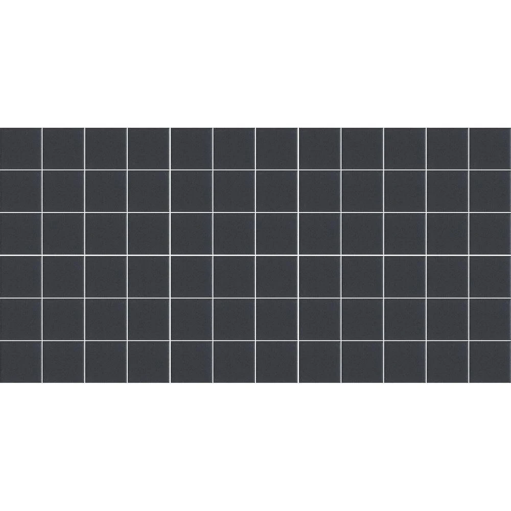 Daltile Keystones Unglazed Black 12 in. x 24 in. x 6 mm Porcelain Mosaic Floor and Wall Tile (24 Sq. ft. / CASE)
