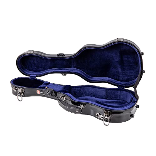 Crossrock Fiberglass Case for Baritone Ukulele with Removable Shoulder Straps and TSA Lock, White (CRF2020BUWT)