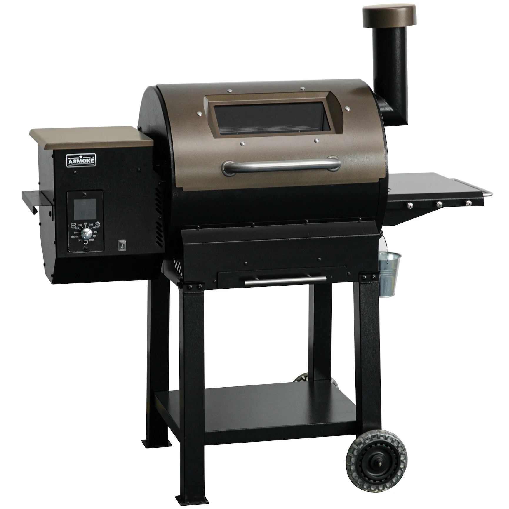 ASMOKE Wood Pellet Grill Smoker 515 sq. in., Bronze