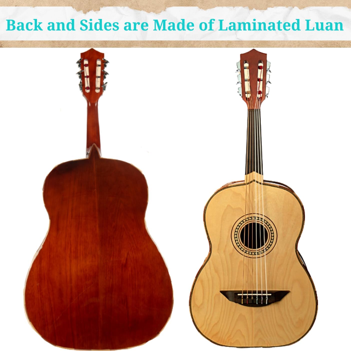6 String Guitarron (LGTN2), Black