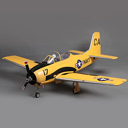 Fms T-28D Trojan V4 Yellow 1400mm (55.1") Wingspan RC Airplane 6-CH with Flaps LED Retracts Warbird PNP (No Radio, Battery, Charger)
