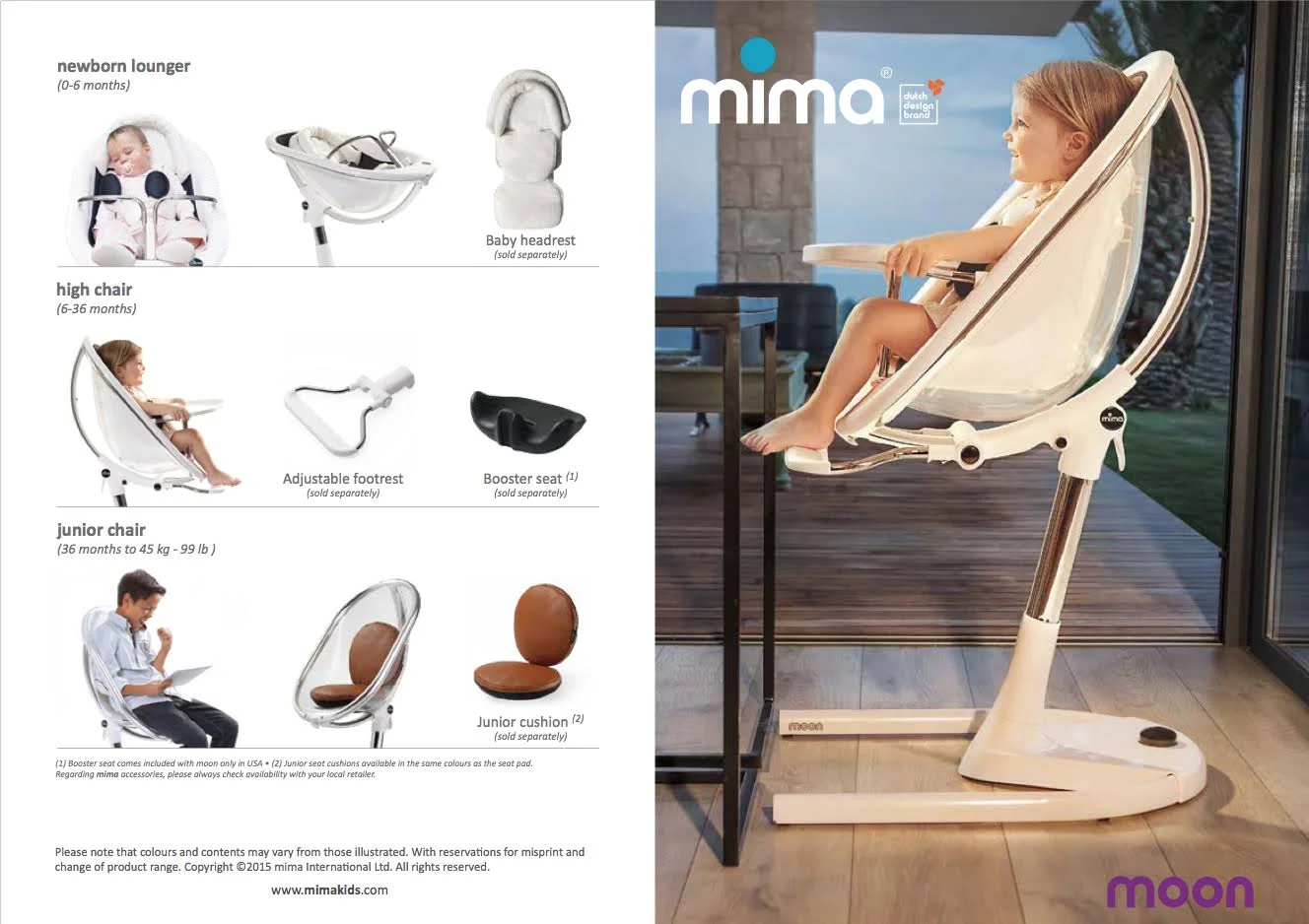 Mima Moon 2g High Chair - Black / Royal Blue